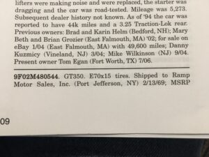 1969 Shelby GT-500 (SAAC Gold)