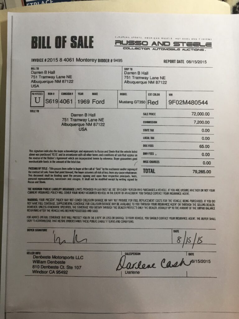 1969 Shelby GT-500 (SAAC Gold)