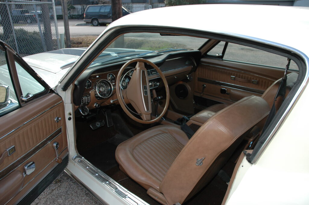Restored Mustang interior and dashboard